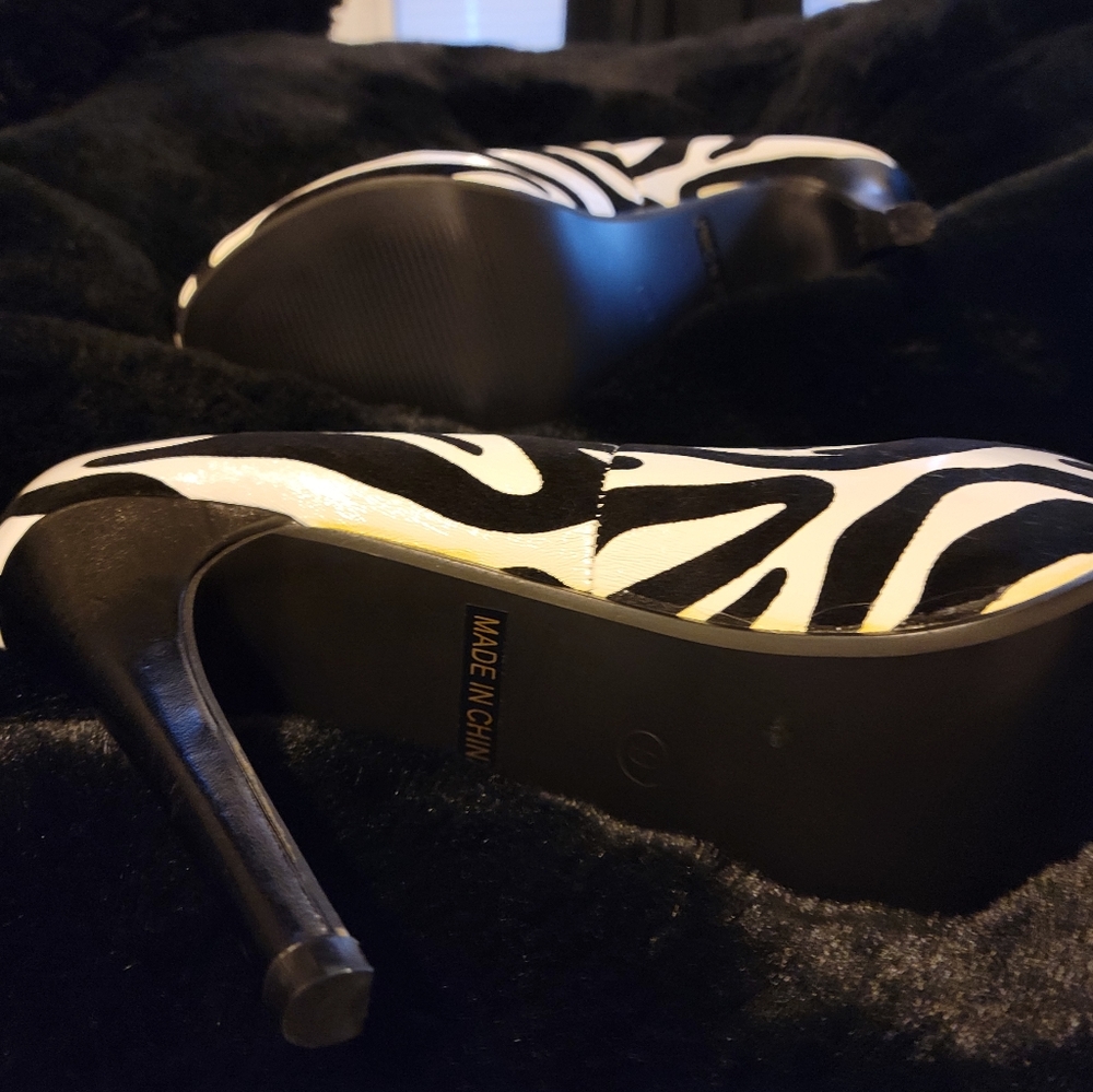 Zebra Stripe Stilleto Heels